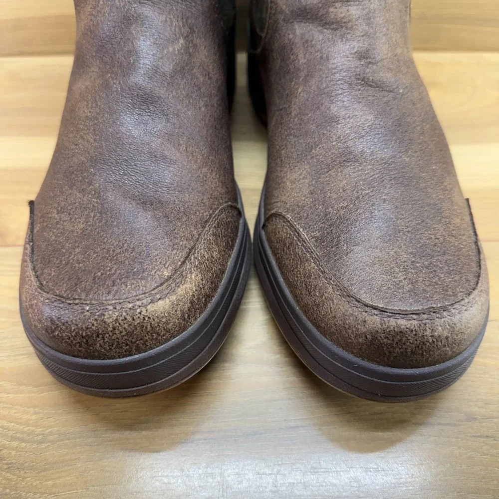 UGG Moton Waterproof Chelsea Mens Boots 11 Brown Leather 200 gram Insulated